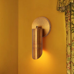 LightFixturesUSA - Distressed Brass Adjustable Dimmable LED Single Spotlight - Ceiling Light - 1 Pack - 