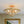 LightFixturesUSA - Distressed Gold Geometric Water Glass Cage Semi Flush Mount - Ceiling Light - 16 in - 
