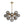 Load image into Gallery viewer, LightFixturesUSA - Eclectic Shine Smoked Glass Bubble Sputnik Ceiling Light - Chandelier - Brass - 
