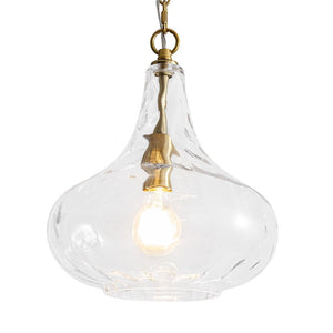 LightFixturesUSA - Farmhouse 1 - Light Hammered Glass Bell Kitchen Pendant Light - Pendant Light - Nickel - 