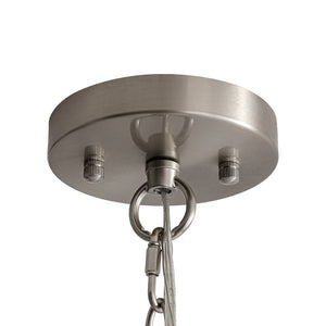 LightFixturesUSA - Farmhouse 1 - Light Hammered Glass Bell Kitchen Pendant Light - Pendant Light - Nickel - 