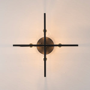 LightFixturesUSA-Farmhouse Black Brass 4-Light Square Cage Semi Flush Mount-Ceiling Light-14.6 in-