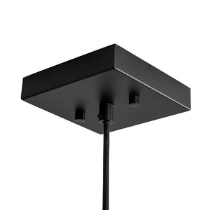 LightFixturesUSA - Farmhouse Black Dual Cage Square Lantern Pendant Light - Pendant Light - Black - 