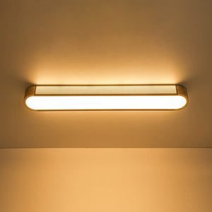 LightFixturesUSA - Farmhouse Black Mesh Wood Dimmable LED Oval Ceiling Light - Ceiling Light - 37.4 in. - 