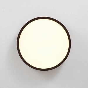 LightFixturesUSA - Farmhouse Dimmable LED Walnut Wood Round Flush Mount - Ceiling Light - 19.7 in - 