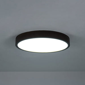 LightFixturesUSA - Farmhouse Dimmable LED Walnut Wood Round Flush Mount - Ceiling Light - 19.7 in - 