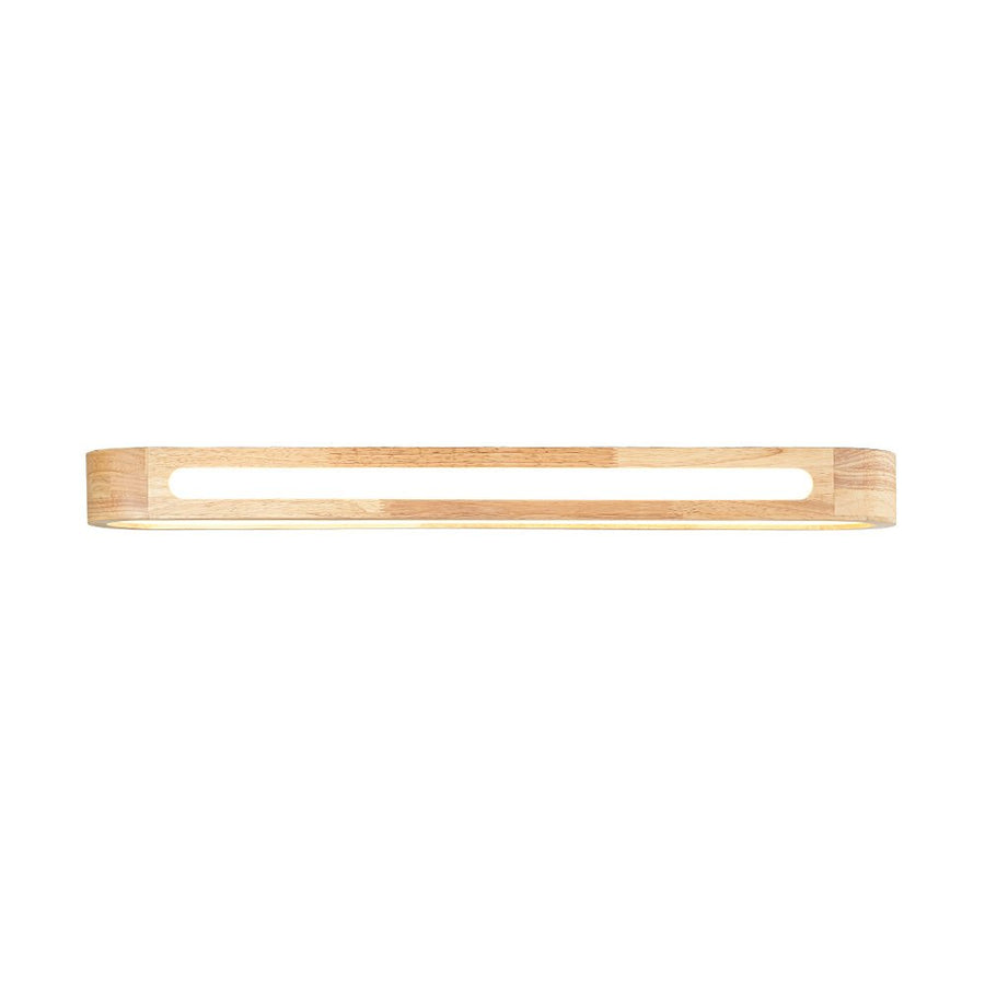 LightFixturesUSA - Farmhouse Dimmable LED Wood Oval Flush Mount Light - Ceiling Light - 31.5 in - 