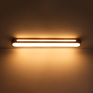 LightFixturesUSA - Farmhouse Dimmable LED Wood Oval Flush Mount Light - Ceiling Light - 39.4 in - 