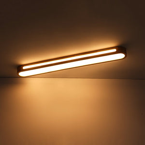 LightFixturesUSA - Farmhouse Dimmable LED Wood Oval Flush Mount Light - Ceiling Light - 47.2 in - 