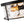 LightFixturesUSA - Farmhouse Hammered Glass Round Drum Flush Mount Light - Ceiling Light - Black - 