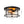 LightFixturesUSA - Farmhouse Hammered Glass Round Drum Flush Mount Light - Ceiling Light - Black - 