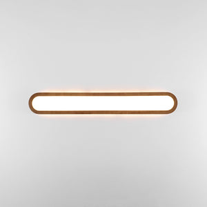 LightFixturesUSA-Farmhouse Walnut Wooden Oval Dimmable LED Ceiling Light-Ceiling Light-37.4 in-