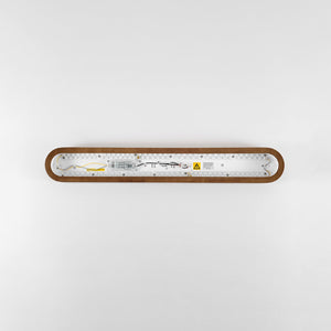 LightFixturesUSA-Farmhouse Walnut Wooden Oval Dimmable LED Ceiling Light-Ceiling Light-37.4 in-