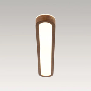 LightFixturesUSA-Farmhouse Walnut Wooden Oval Dimmable LED Ceiling Light-Ceiling Light-37.4 in-