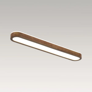 LightFixturesUSA-Farmhouse Walnut Wooden Oval Dimmable LED Ceiling Light-Ceiling Light-37.4 in-