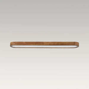 LightFixturesUSA-Farmhouse Walnut Wooden Oval Dimmable LED Ceiling Light-Ceiling Light-37.4 in-