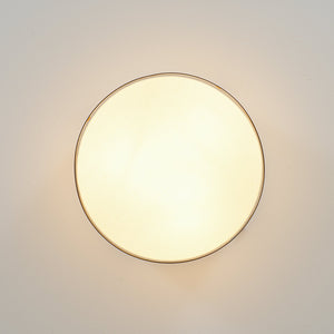 LightFixturesUSA-Farmhouse White Linen Fabric Drum Cage Flush Mount Light-Ceiling Light-15.7 in-