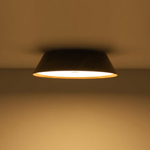 LightFixturesUSA - Farmhouse Wood Grain Dimmable LED Round Flush Mount Light - Ceiling Light - Oak - 