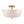 Load image into Gallery viewer, LightFixturesUSA - French 3 - Light White Clouded Glass Round Semi Flush Mount - Ceiling Light - Brass - 

