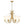 LightFixturesUSA-French 6-Light Frosted Glass Shade Scrolling Chandelier-Chandelier-Brass-
