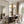 LightFixturesUSA-French 6-Light Frosted Glass Shade Scrolling Chandelier-Chandelier-Brass-