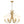 LightFixturesUSA-French 6-Light Frosted Glass Shade Scrolling Chandelier-Chandelier-Brass-