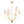 LightFixturesUSA-French 6-Light Tiered Fabric Cone Shade Candle Chandelier-Chandelier-Brass-