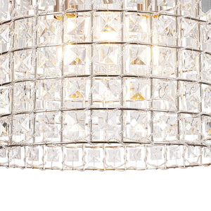 LightFixturesUSA - French Antique Brass Crystal Cage Chandelier - Chandelier - S/Nickel - 