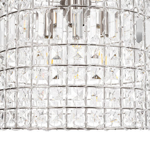 LightFixturesUSA - French Antique Brass Crystal Cage Chandelier - Chandelier - S/Nickel - 
