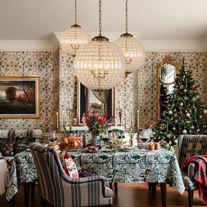 LightFixturesUSA - French Antique Brass Crystal Globe Chandelier - Chandelier - S / 1 - Lt - 