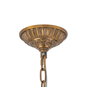 LightFixturesUSA - French Antique Brass Crystal Globe Chandelier - Chandelier - XL / 8 - Lt (Customized & Non - returnable) - 