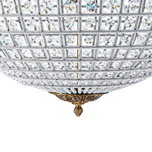 LightFixturesUSA - French Antique Brass Crystal Globe Chandelier - Chandelier - XL / 8 - Lt (Customized & Non - returnable) - 