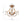 LightFixturesUSA-French Antique Crystal Candle Empire Cage Semi Flush Mount-Ceiling Light-17 in-