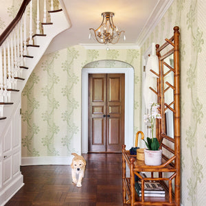 LightFixturesUSA-French Antique Crystal Candle Empire Cage Semi Flush Mount-Ceiling Light-17 in-