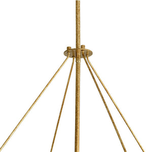 LightFixturesUSA - French Antique Gold Geometric Water Glass Cage Chandelier - Chandelier - 23 in - 