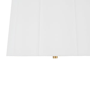 LightFixturesUSA-French Bloom White Fabric Scalloped Drum Cage Pendant-Pendant Light-16.1 in-