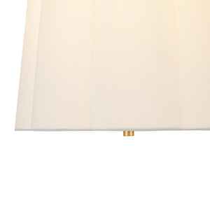 LightFixturesUSA-French Bloom White Fabric Scalloped Drum Cage Pendant-Pendant Light-16.1 in-