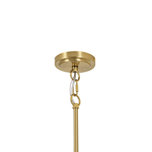 LightFixturesUSA-French Brass Large White Fabric Drum Lantern Chandelier-Chandelier-22.8 in-