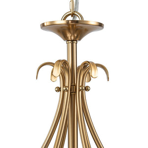 LightFixturesUSA - French Classic Brass Scrolling Candle Style Chandelier - Chandelier - 28.7 in. - 
