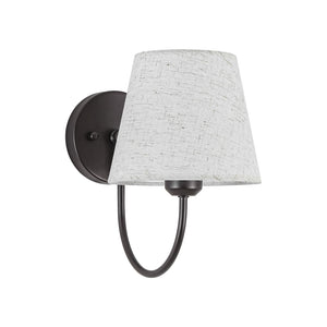 LightFixturesUSA-French Country 1-Light Beige Fabric Cone Armed Wall Sconce-Wall Sconce-2 Packs-