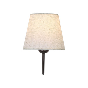 LightFixturesUSA-French Country 1-Light Beige Fabric Cone Armed Wall Sconce-Wall Sconce-2 Packs-