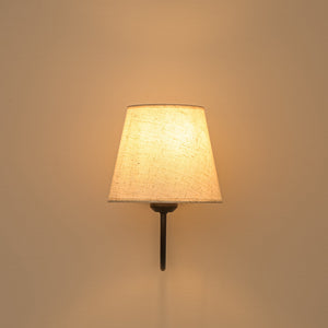 LightFixturesUSA-French Country 1-Light Beige Fabric Cone Armed Wall Sconce-Wall Sconce-2 Packs-