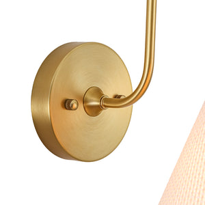 LightFixturesUSA-French Country 1-Light Beige Woven Fabric Cone Wall Sconce-Wall Sconce-2 Packs-