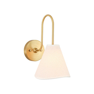 LightFixturesUSA-French Country 1-Light Beige Woven Fabric Cone Wall Sconce-Wall Sconce-2 Packs-