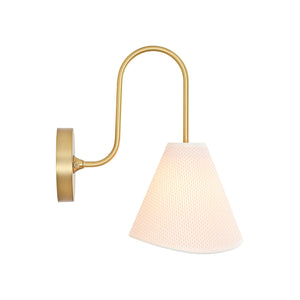 LightFixturesUSA-French Country 1-Light Beige Woven Fabric Cone Wall Sconce-Wall Sconce-2 Packs-