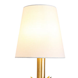 LightFixturesUSA - French Country 1 - Light Fabric Conical Vanity Wall Sconce - Wall Sconce - 1 Pack - 