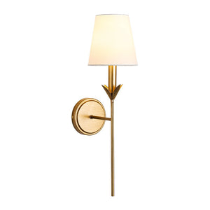 LightFixturesUSA - French Country 1 - Light Fabric Conical Vanity Wall Sconce - Wall Sconce - 1 Pack - 