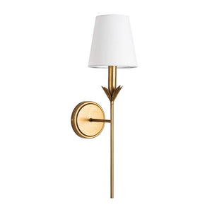 LightFixturesUSA - French Country 1 - Light Fabric Conical Vanity Wall Sconce - Wall Sconce - 1 Pack - 