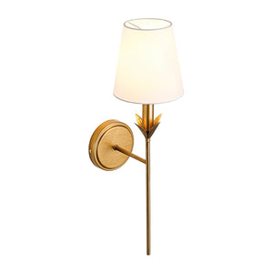 LightFixturesUSA - French Country 1 - Light Fabric Conical Vanity Wall Sconce - Wall Sconce - 1 Pack - 