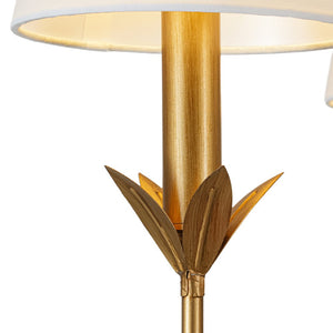 LightFixturesUSA - French Country 4 - Light Fabric Round Candle Style Chandelier - Chandelier - Brass - 